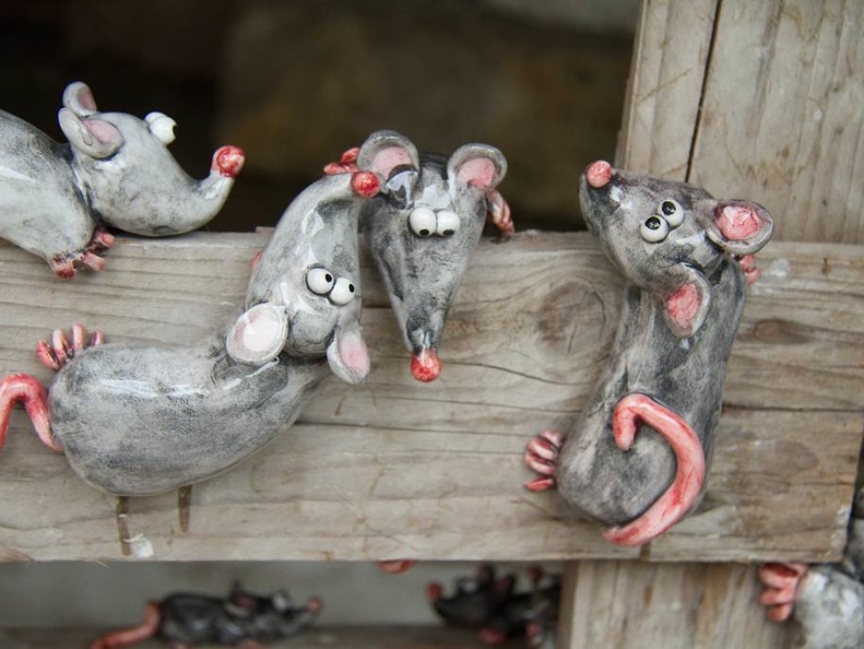 Puffi gioca con i topi